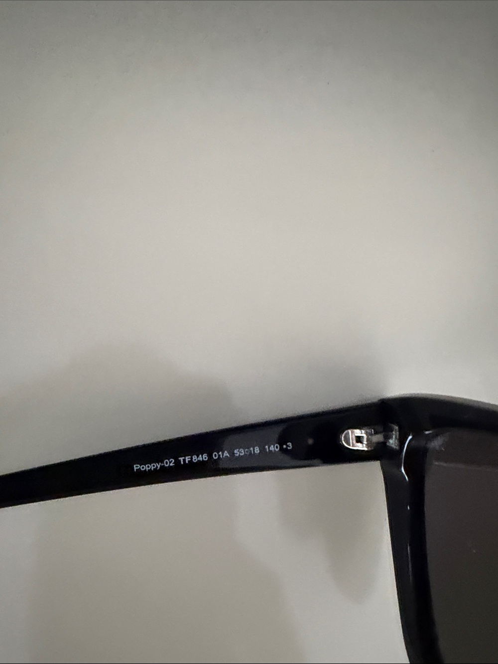 Tom Ford Poppy Black Square Cat-Eye Sunglasses with muted Gold Accents - Picture 3 of 4